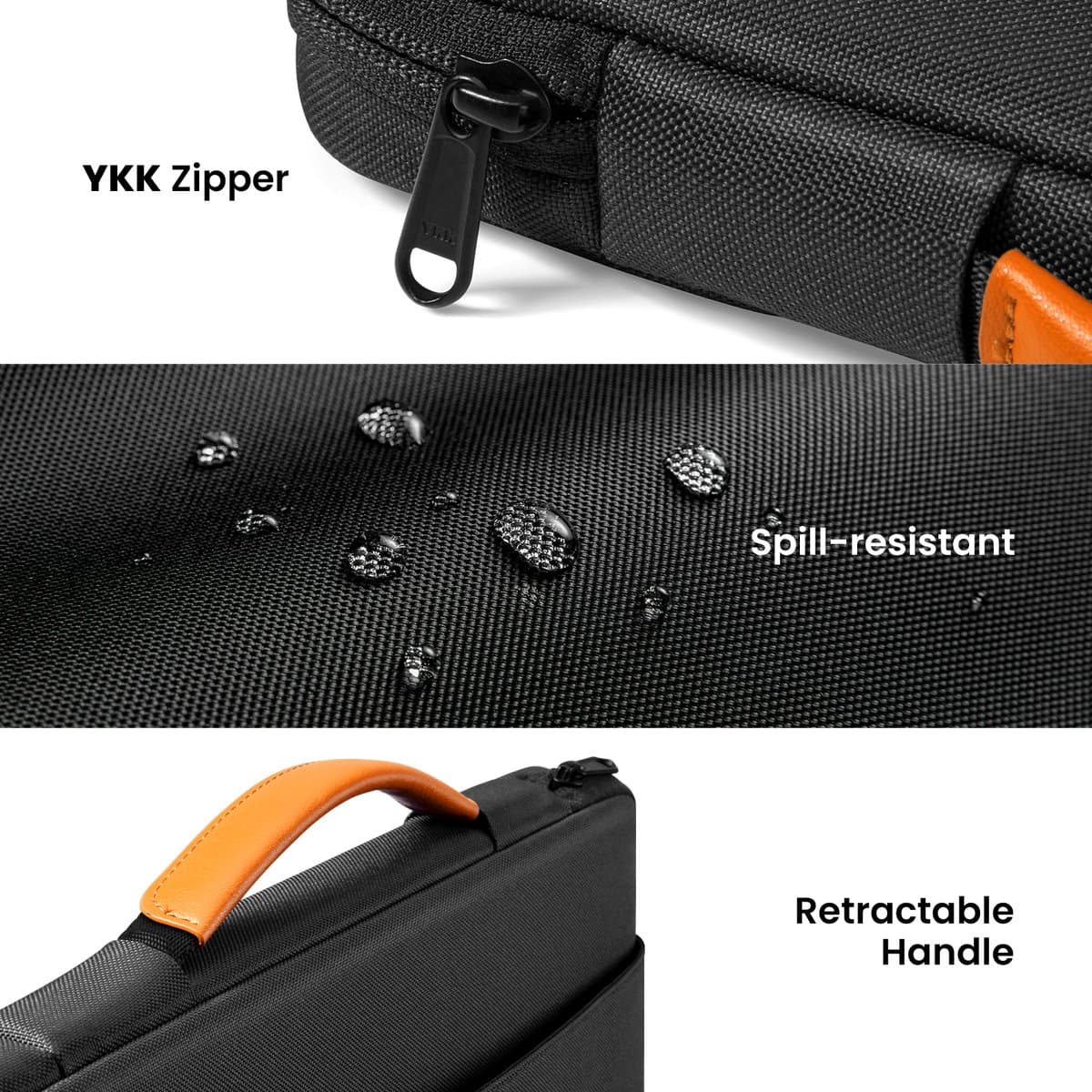 tomtoc Defender-A22 360 beschermende laptoptas voor 2026 16-inch MacBook Pro M5 Pro/Max A3428 A3429, M4/M3/M2/M1 Pro/Max, waterbestendige laptoptas met accessoirevak voor de nieuwe Razer Blade 15 thumbnail 3