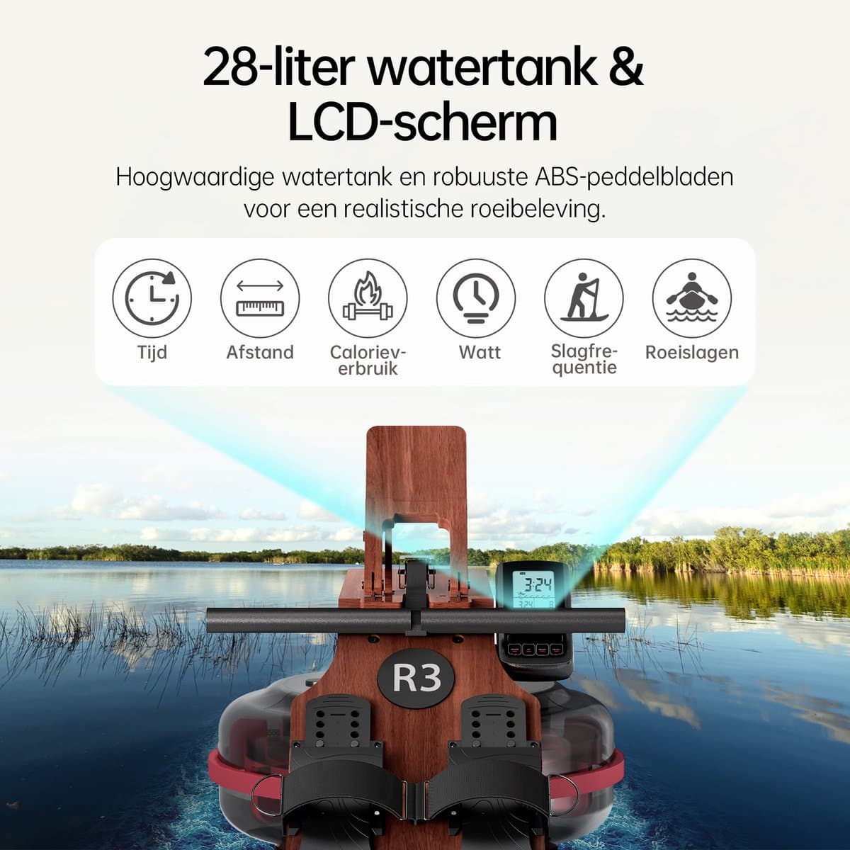 JASPORT R3 inklapbare roeimachine met waterweerstand thumbnail 3