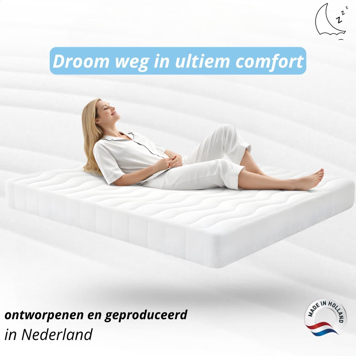 Maan matras ® - Matras 140x200 - 20cm dik - HR Koudschuim - Afneembare tijk wasbaar - 140x200 cm thumbnail 2