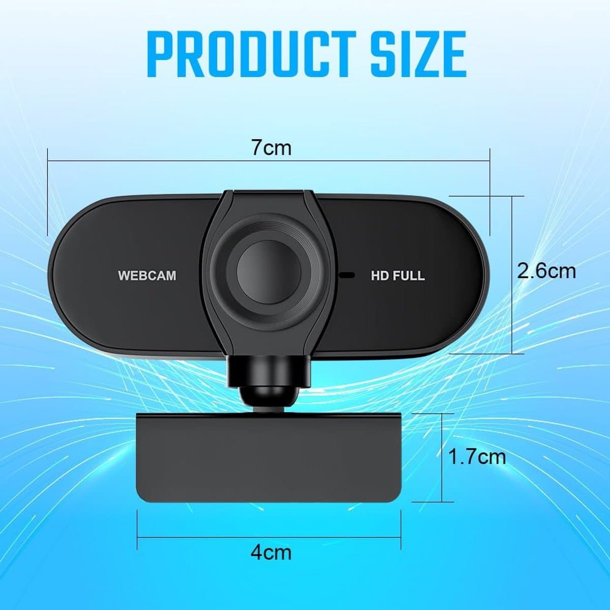Webcam voor PC - Streaming Camera - 4K Kwaliteit - Zwart - microfoon thumbnail 2