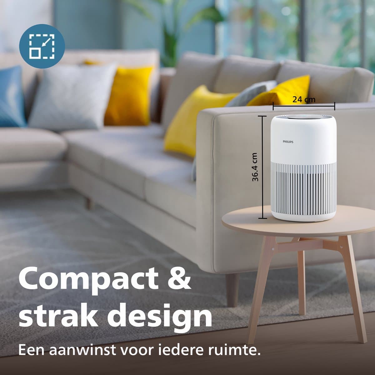 Philips PureProtect 900 Series - Luchtreiniger - CADR 250m3/u - Ruimtes tot 65m2 - 3 laags HEPA filtratie - Air+ App - Stille Reiniging - Compact - Wit - AC0950/10 thumbnail 7