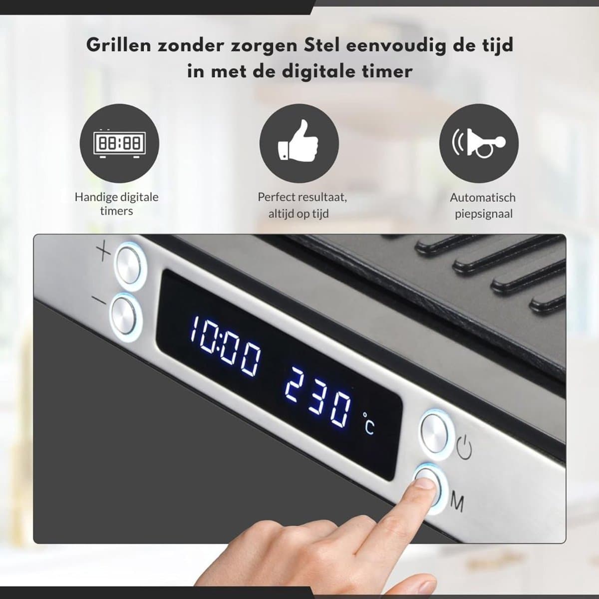 MRKK® Tosti Apparaat - Panini Grill - Contactgrill thumbnail 2