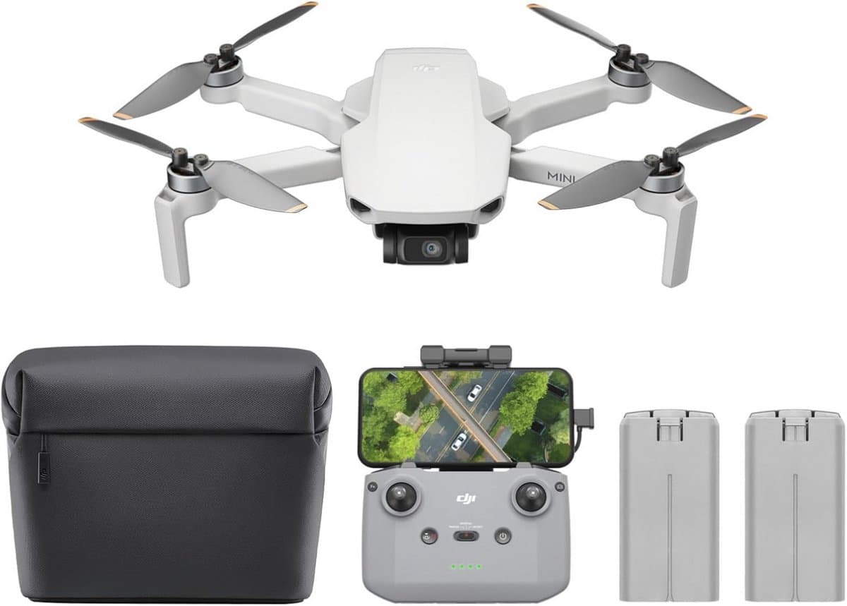 DJI Mini 4K Drone Combo – 4K UHD Camera – 3-Assige Gimbal – 62 Min Vliegtijd – GPS Return To Home – Incl. 2 Accu's - Zonder Dubbele lader