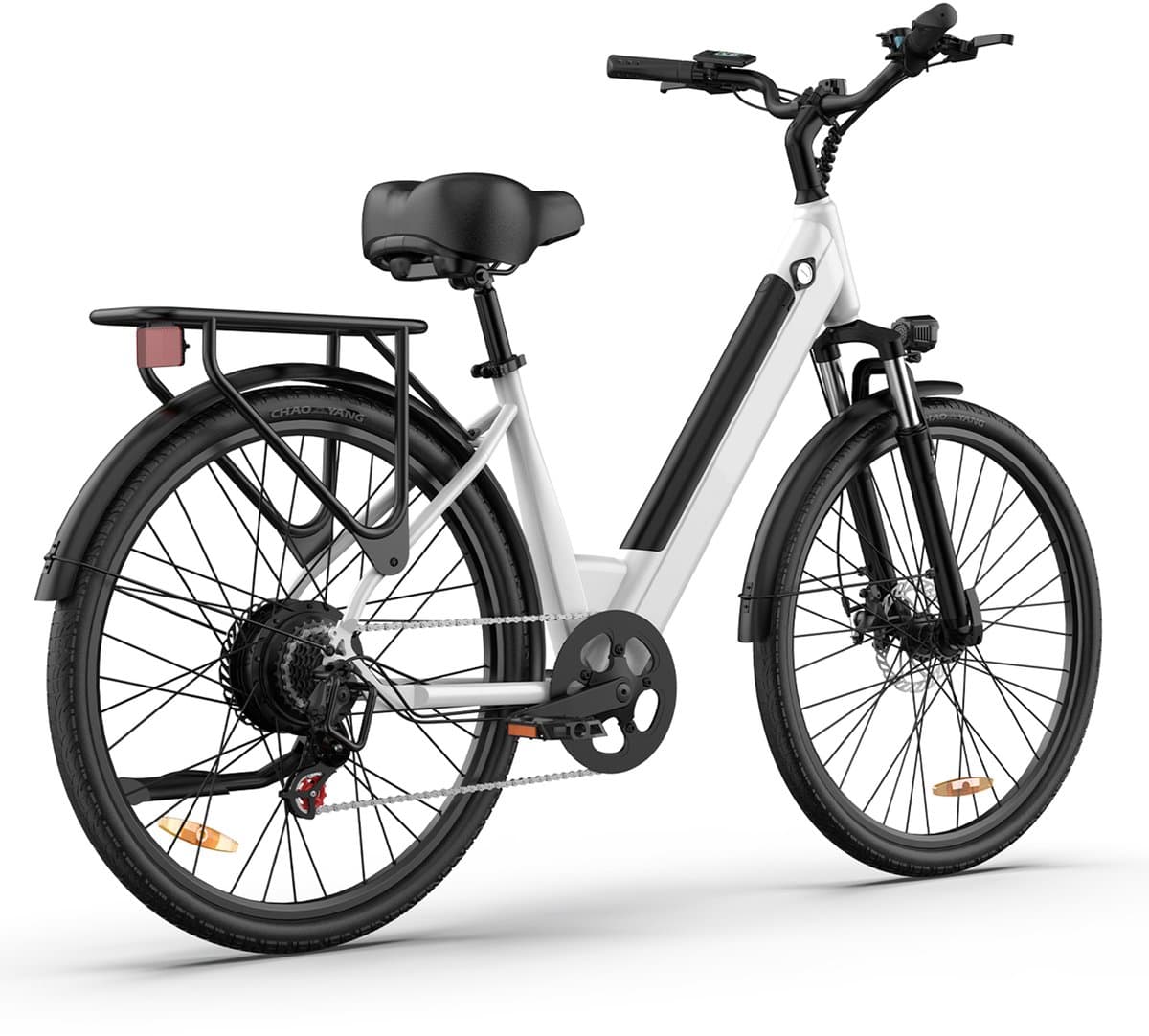 Qekud E26 Elektrische Fiets - Hoogkoolstofstaal - 36V 13Ah Accu - 80km Bereik - Shimano 7-Speed - 26" Banden thumbnail 3
