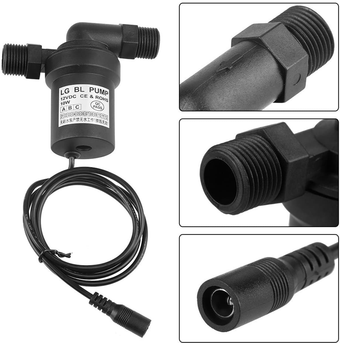 Allecto - Zonnebooster Waterpomp - 12V 10W - Hoog Temperatuur Brushless - Efficiënte Watercirculatie - Voor Tuin en Vijver - Duurzaam en Betrouwbaa... thumbnail 5