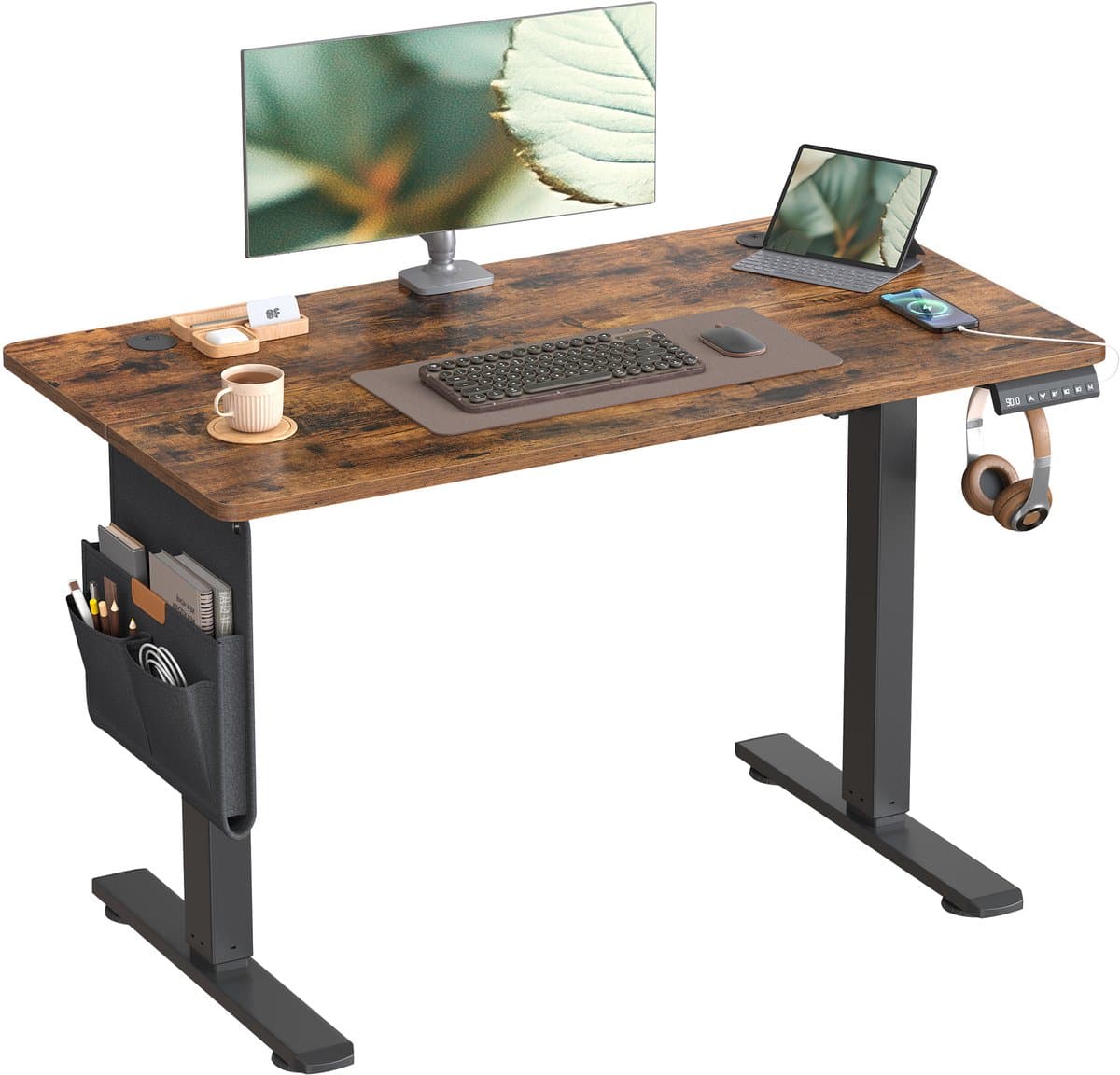 SONGMICS - Bureau - Zit Sta Bureau - Elektrisch In Hoogte - 4 Geheugenstanden - USB-C Poort thumbnail 8