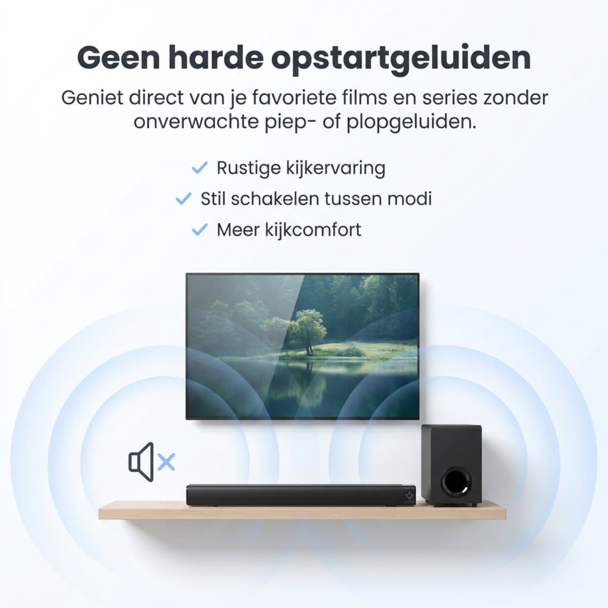 SyncGear 2-in-1 Soundbar met Subwoofer – Nieuw 2026 – Home Cinema – 130W – Bluetooth 5.3 – HDMI ARC – TV Speakers – Surround Set Home Cinema – Draadloze Actieve Subwoofer thumbnail 4