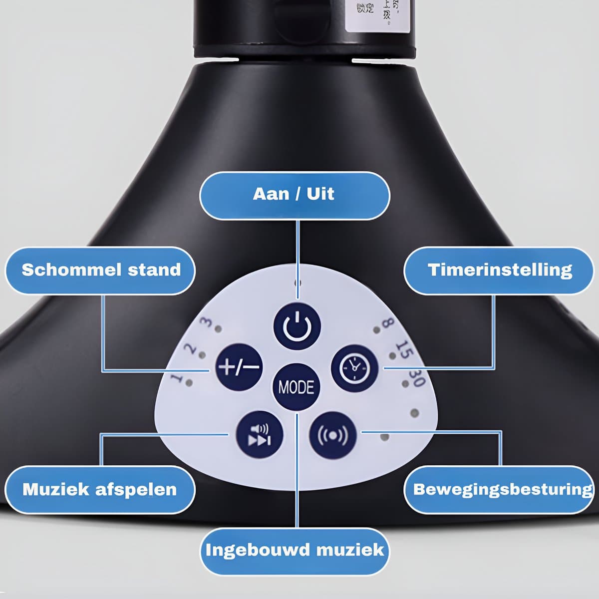 Khido® Elektrische Wipstoel - met Timer Afstandsbediening Bluetoothmusic - 5 Zwenksnelheden en 3 Zitposities - Babyschommel - Donkergrijs thumbnail 6