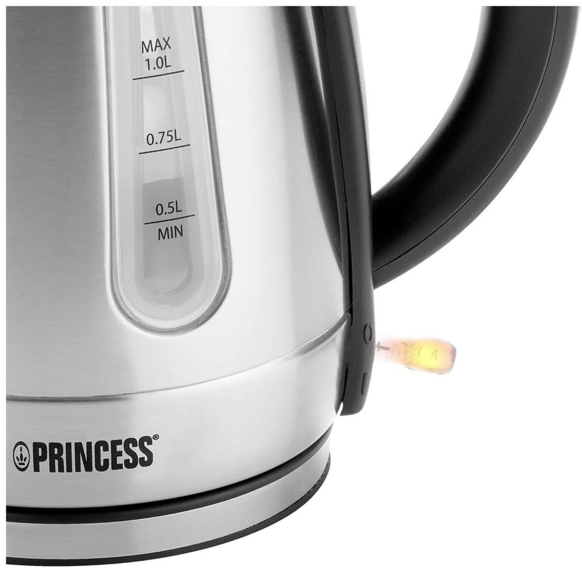 Princess Waterkoker 236023 – 1 Liter – 360° draaibaar - 2200W – Waterniveau indicator - Kalkfilter - RVS thumbnail 7