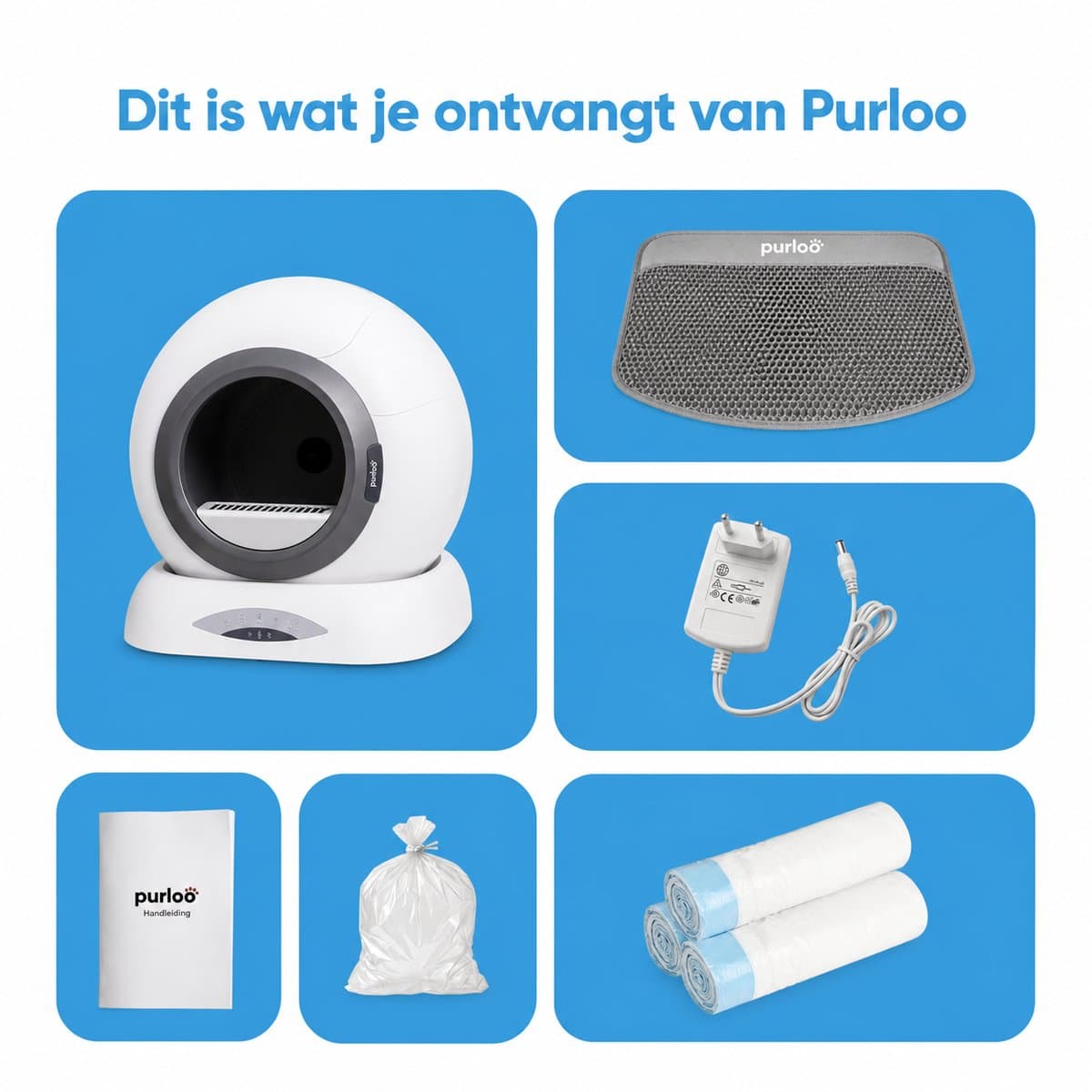 Purloo Automatische Kattenbak 65L XXL - Zelfreinigend thumbnail 8
