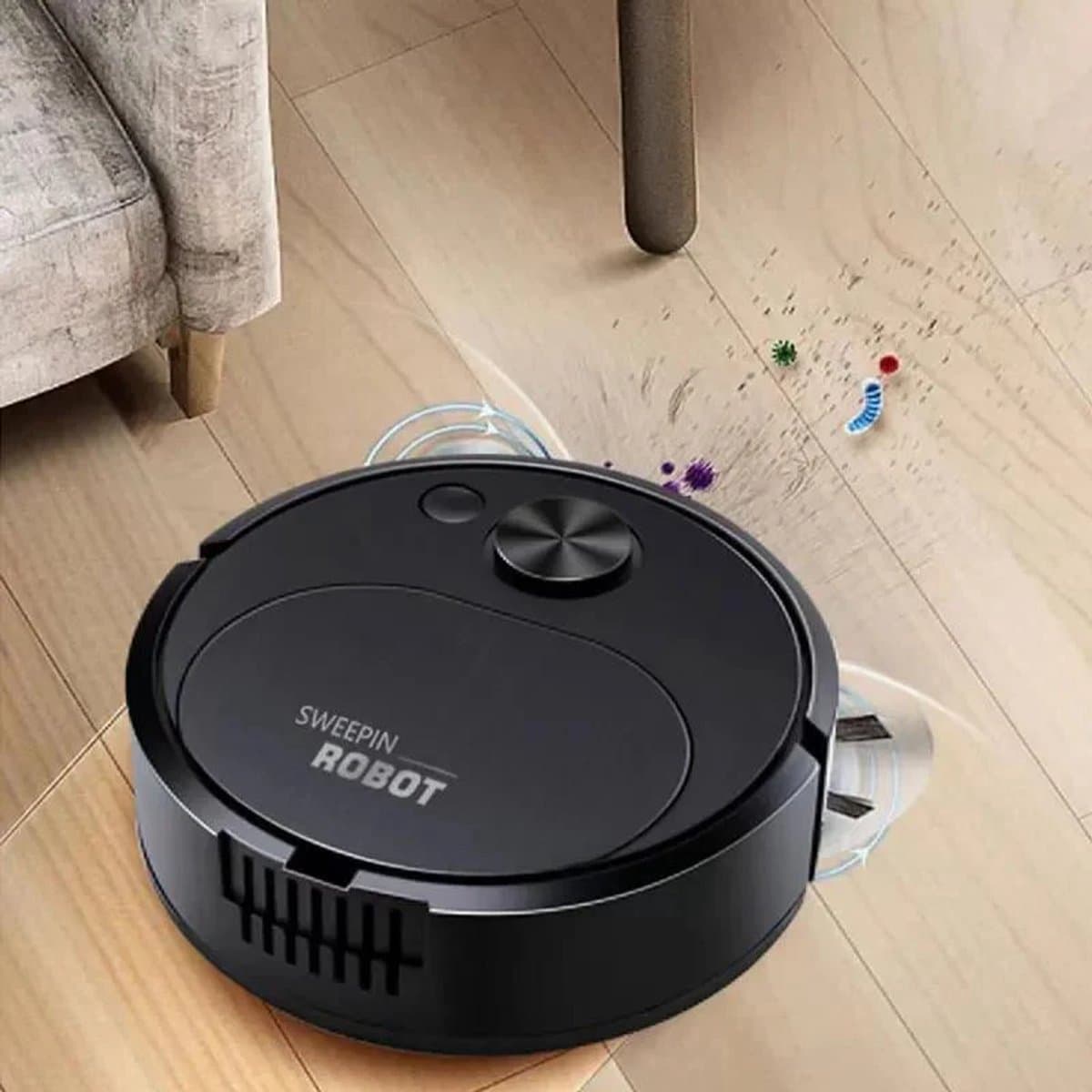 iRobot®- Ai Clean Start Robotstofzuiger - Robotstofzuiger met Dweilfunctie - Robot Stofzuiger - Robot Stofzuiger met UV-Reiniging – Slimme Mini Robotstofzuiger – Stil (55dB) – Automatisch Schoonmaken – Oplaadbaar – Voor Harde Vloeren & Tapijt thumbnail 3
