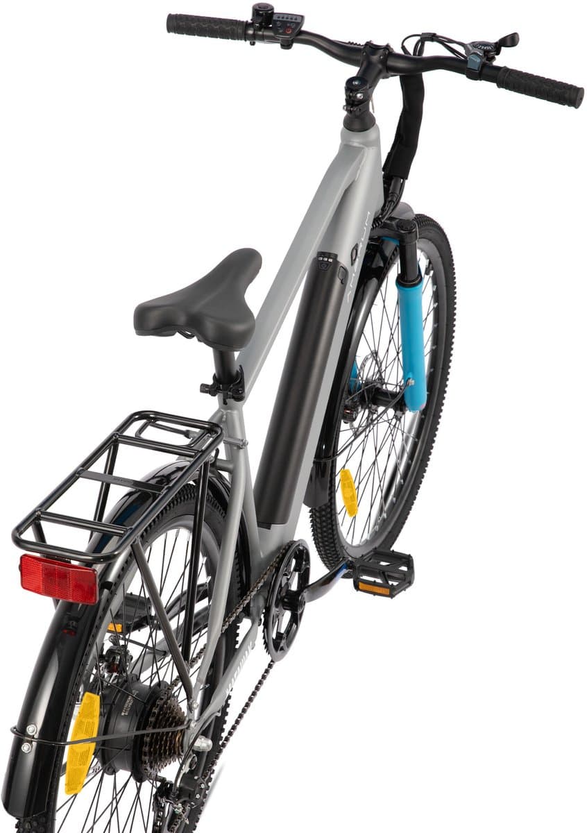 HILAND Matawak elektrische stadsfiets - 26 inch - 250W motor - 60km actieradius - 36V 10.4Ah accu - Shimano 7-versnellingen - Unisex -Grijs thumbnail 2