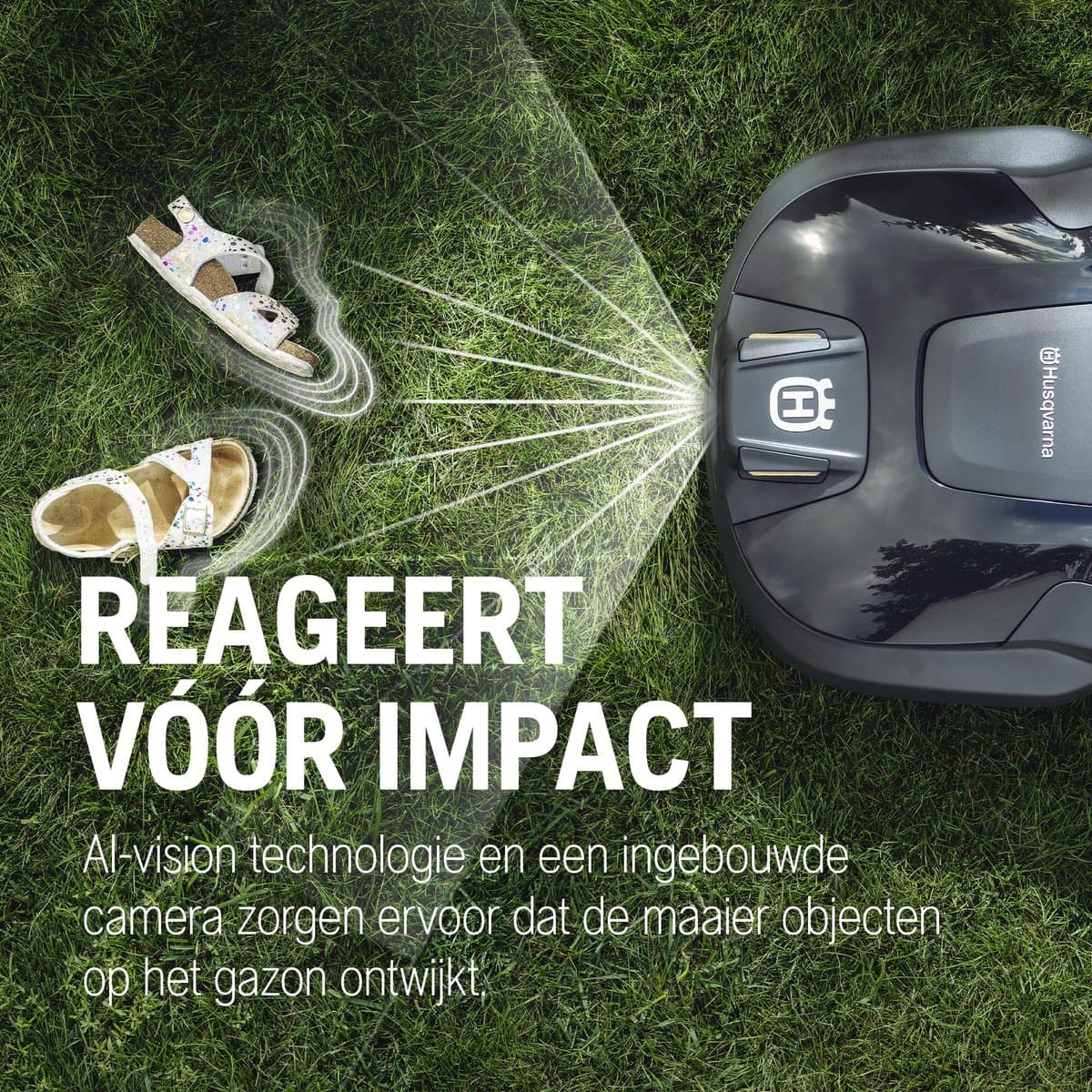 HUSQVARNA Automower® Aspire R6V – Robotmaaier zonder begrenzingsdraad, AI Vision objectherkenning, GPS-navigatie, wifi-app-bediening, systematische maaipatronen, virtuele zones, tot 600 m2 thumbnail 3
