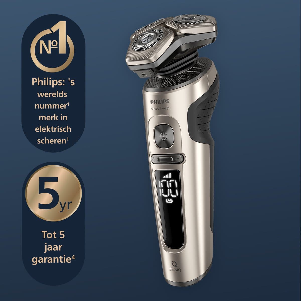 Philips Shaver S9000 Prestige Series SP9883/35 - Elektrisch scheerapparaat - Met uitklapbare trimmer - Neustrimmer opzetstuk - mannen thumbnail 2