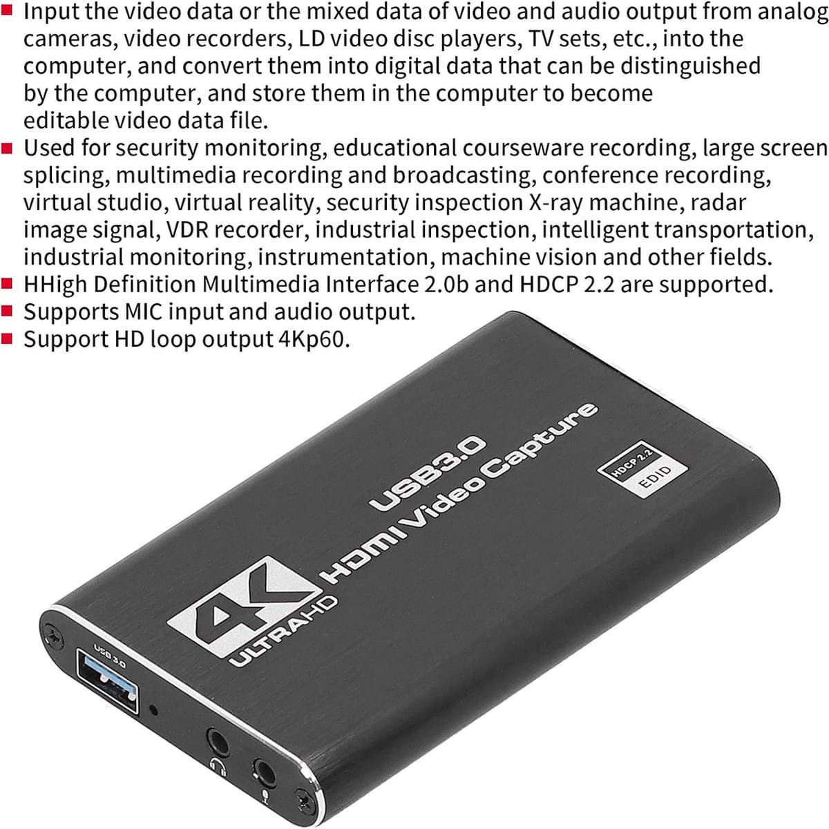 Lexium Capture card 4K - Game Capture Card - Video Grabber - Video Capture Card 4K thumbnail 2