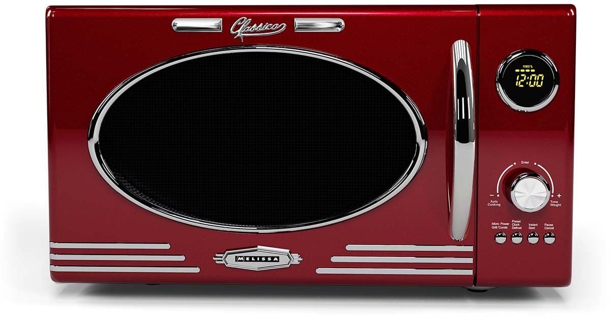 Melissa Vrijstaande Solo-Magnetron met Grill - 23 liter - 800W - Retro - 16330129 - Rood thumbnail 4
