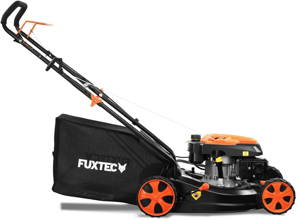 FUXTEC 3in1 Benzine Grasmaaier FX-RM4646ECO - 3,5pk / 2,6kW - 46cm Maaibreedte - 7-traps Maaihoogteverstelling - 4-Takt - Incl. 50L Grasvanger - Mulchfunctie & Reinigingsaansluiting thumbnail 4