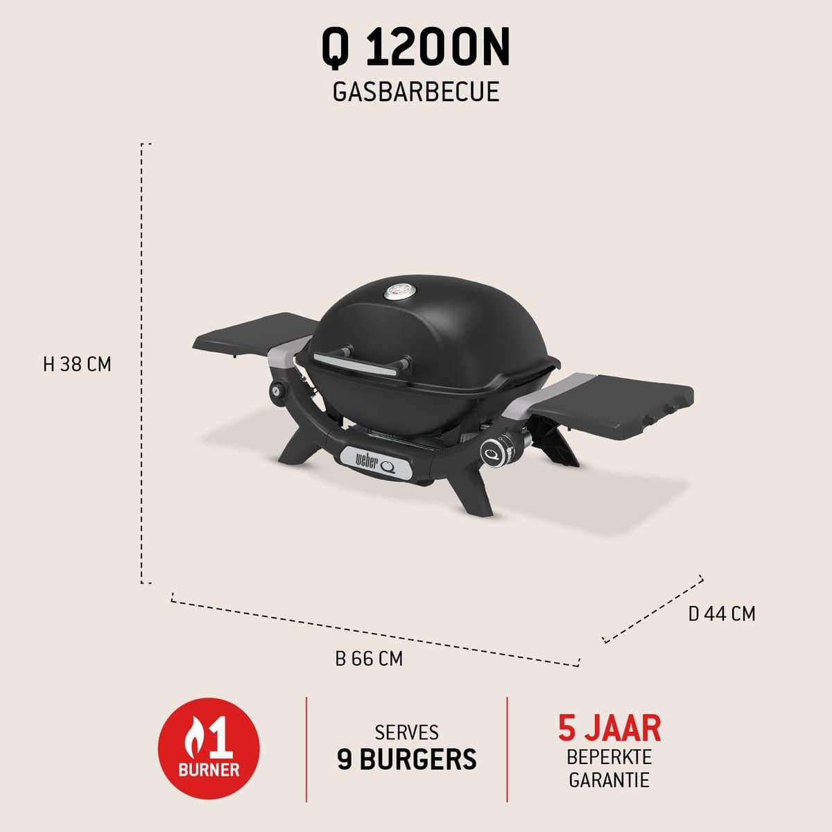 Weber Q 1200N - Zwart - Gasbarbecue thumbnail 2