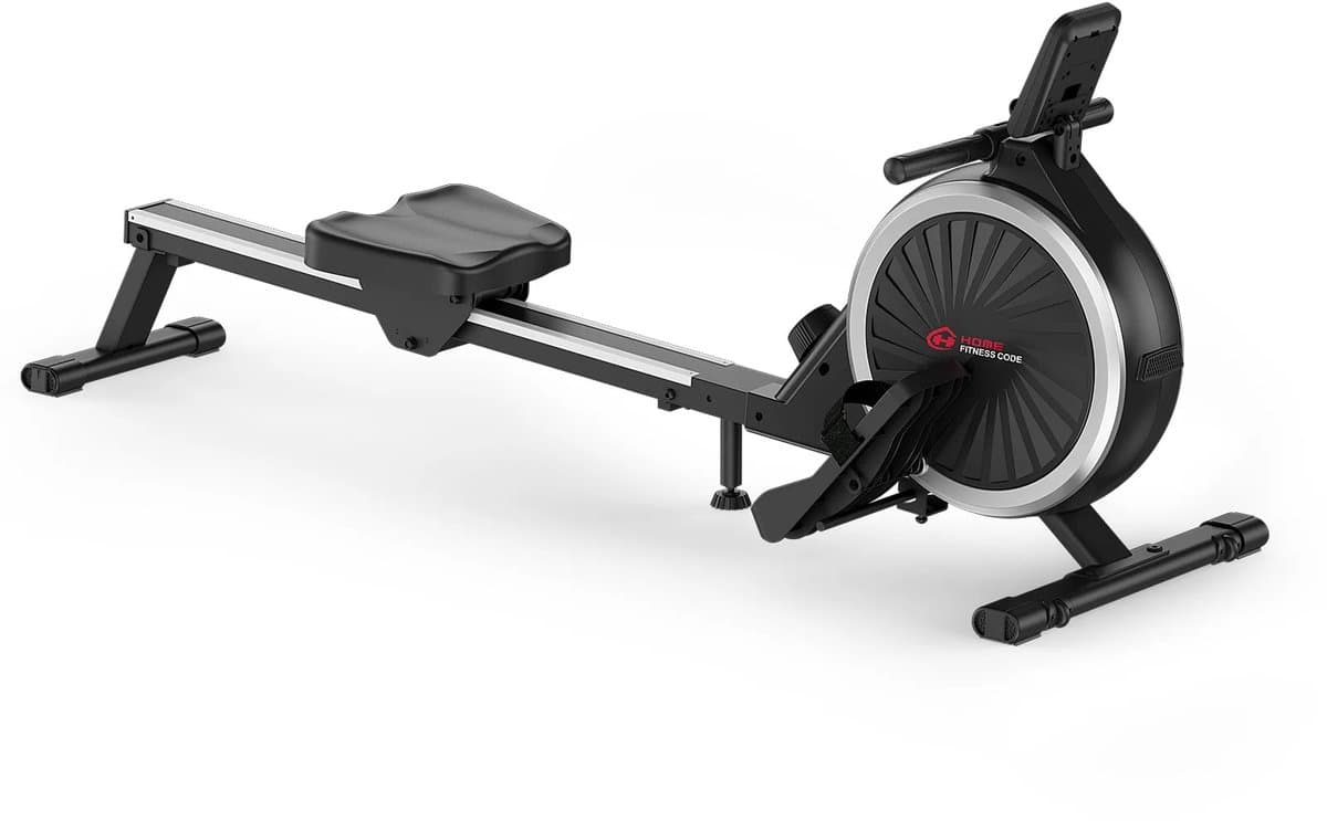 LabelOne Roeimachine - Roeitrainer - Roeiapparaat - Fitness - 16 niveaus - magnetische weerstand - LCD-display - tot 150 kg