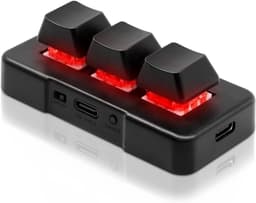 Productfoto van Draadloos 3-Toetsen Mini Mechanisch Toetsenbord met RGB LED