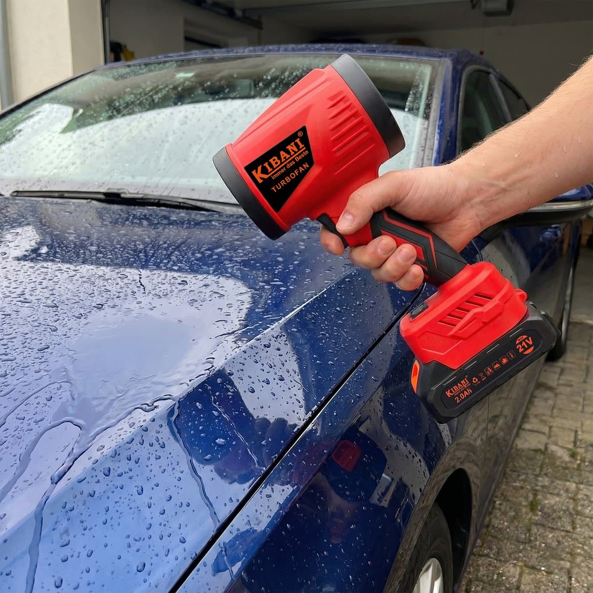 Kibani Power Blower - Accu Bladblazer - Mini Bladblazer - Blower - 33.000 RPM - 21V - 2000 mAh Accu - Draadloos - Compact - Lichtgewicht - Turbo Fan - Auto Drogen - Stofblazer thumbnail 7
