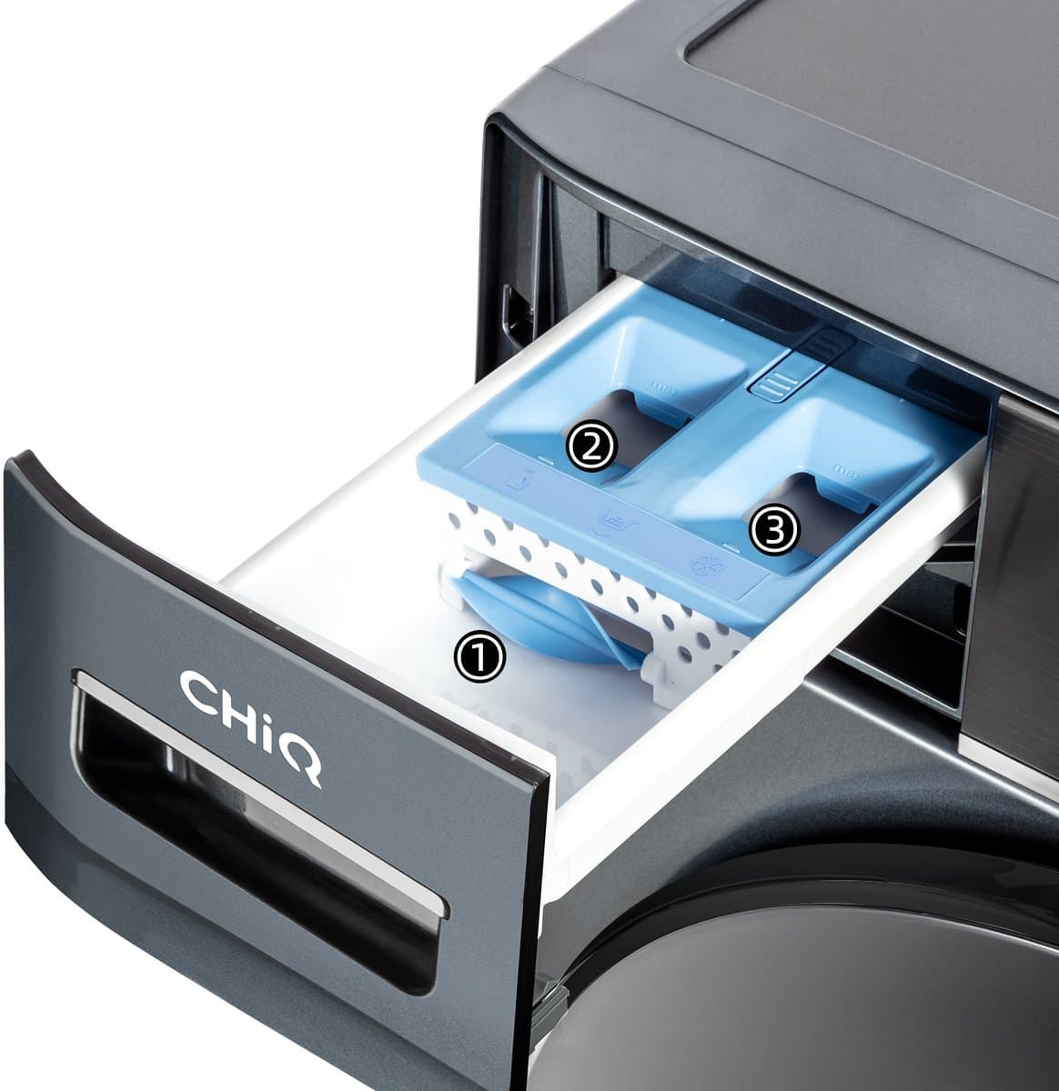 CHiQ CFL90 9kg Wasmachine - Stoom, 1400 tpm, 12j motorgarantie thumbnail 4