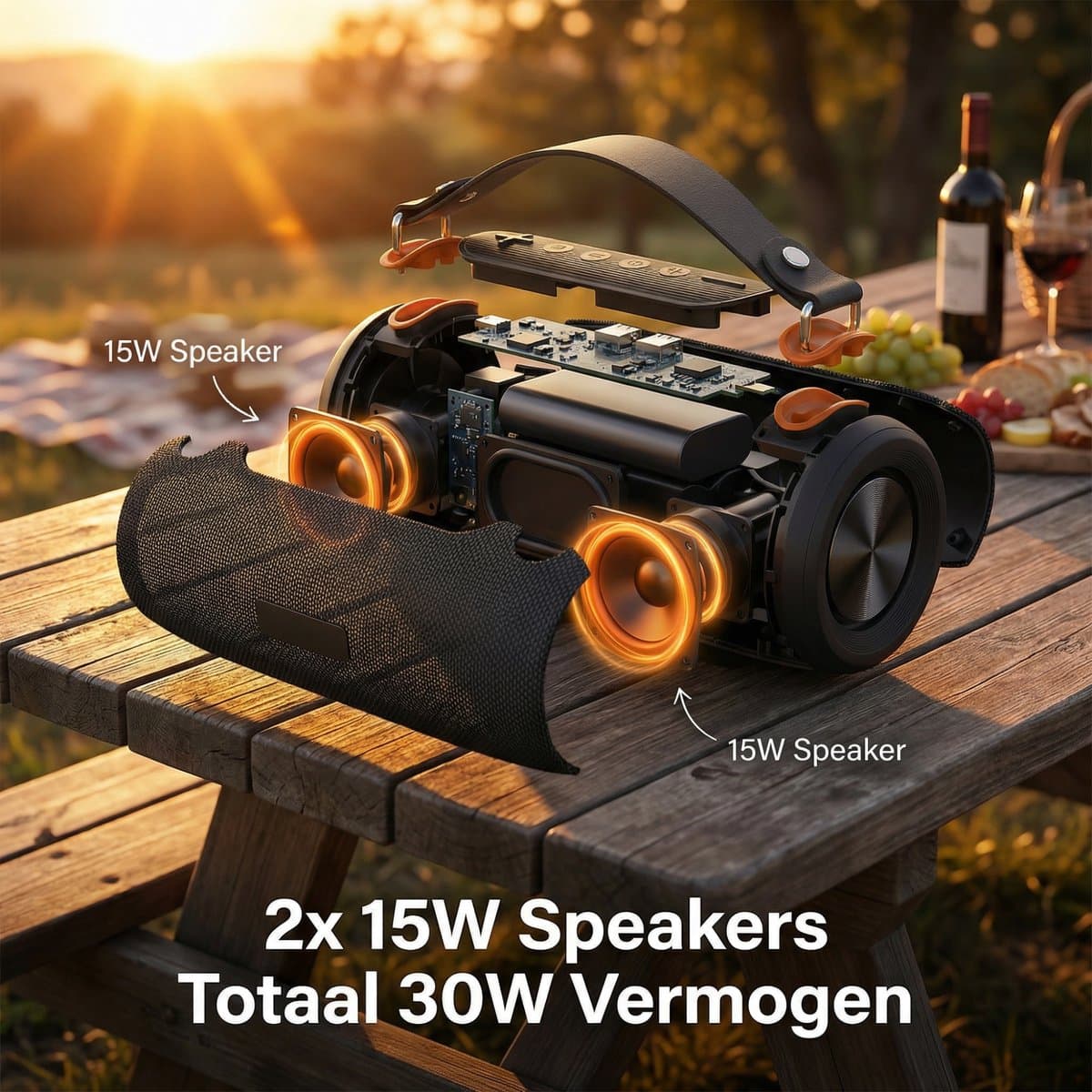 SyncGear 30W Bluetooth Speaker RGB IPX6 Waterdicht thumbnail 6