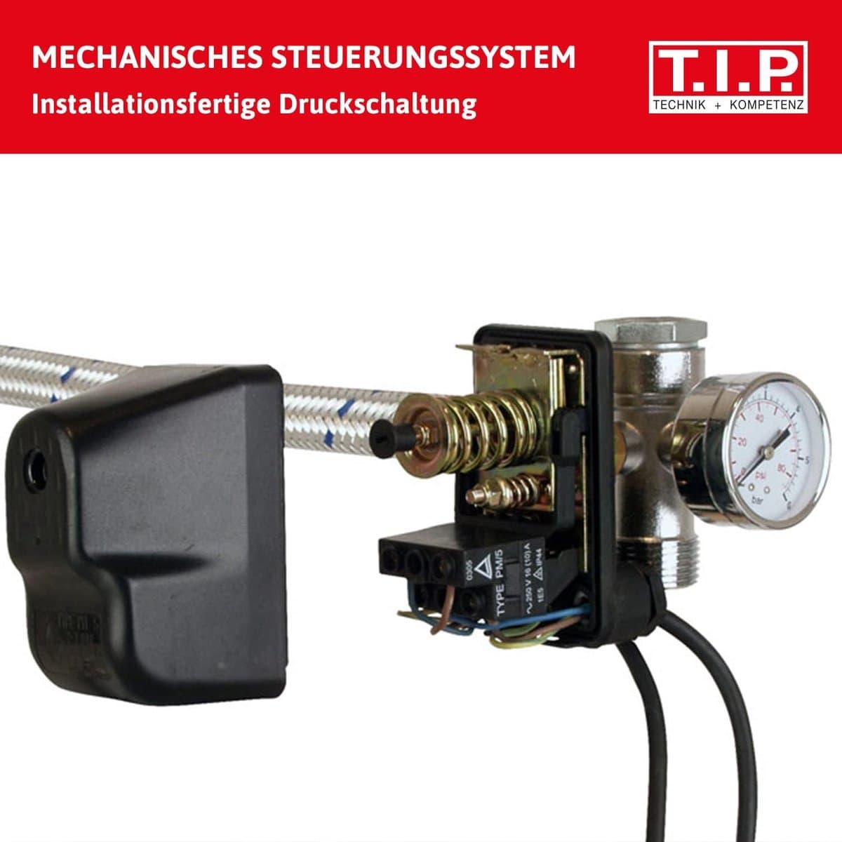 Krachtige Hydrofoorpomp met 50L Drukvat - Automatische Waterdruk voor Huis en Tuin (1200W, 4200L/u) thumbnail 3