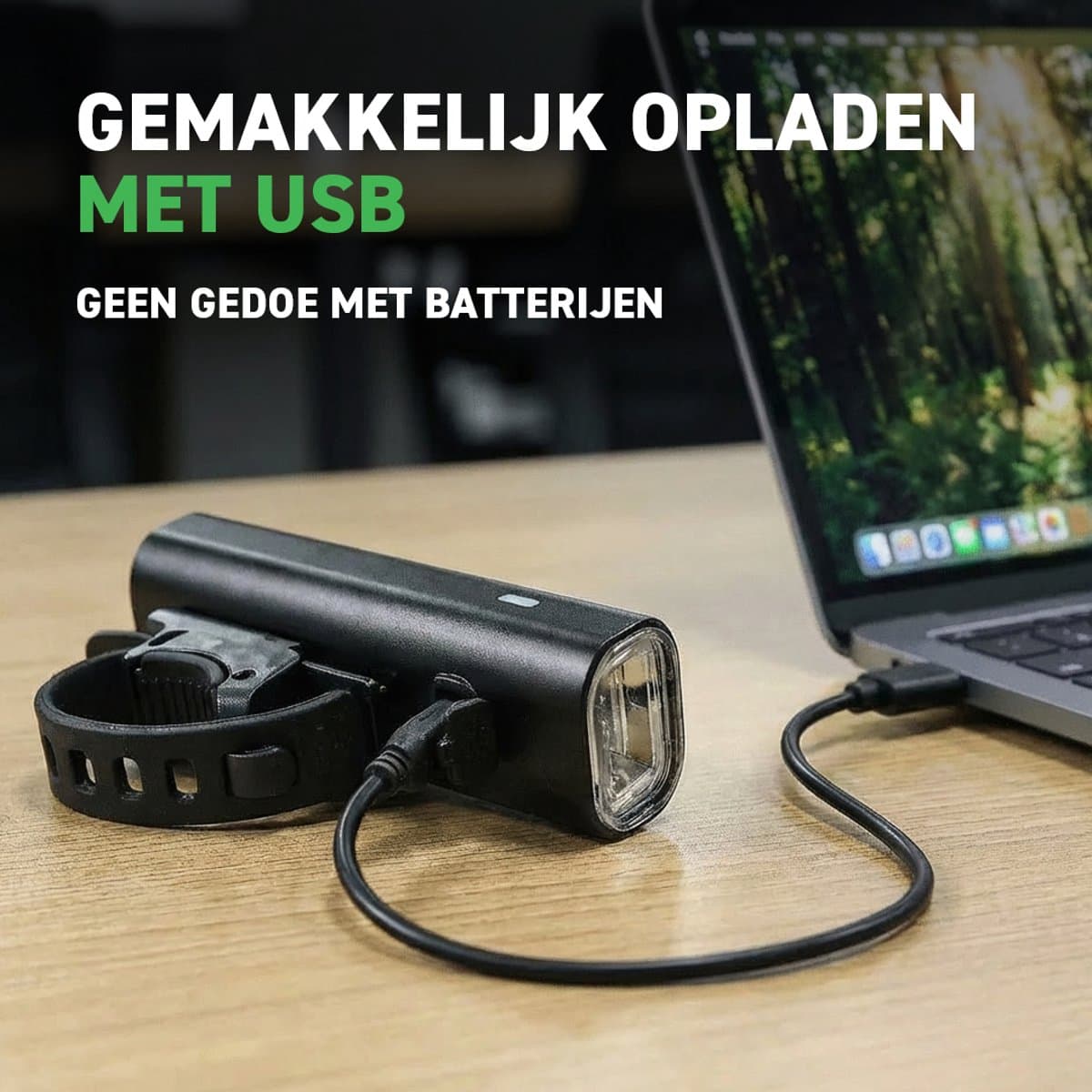 Mevon Fietsverlichting Set - 400 Lumen USB-C oplaadbaar thumbnail 7