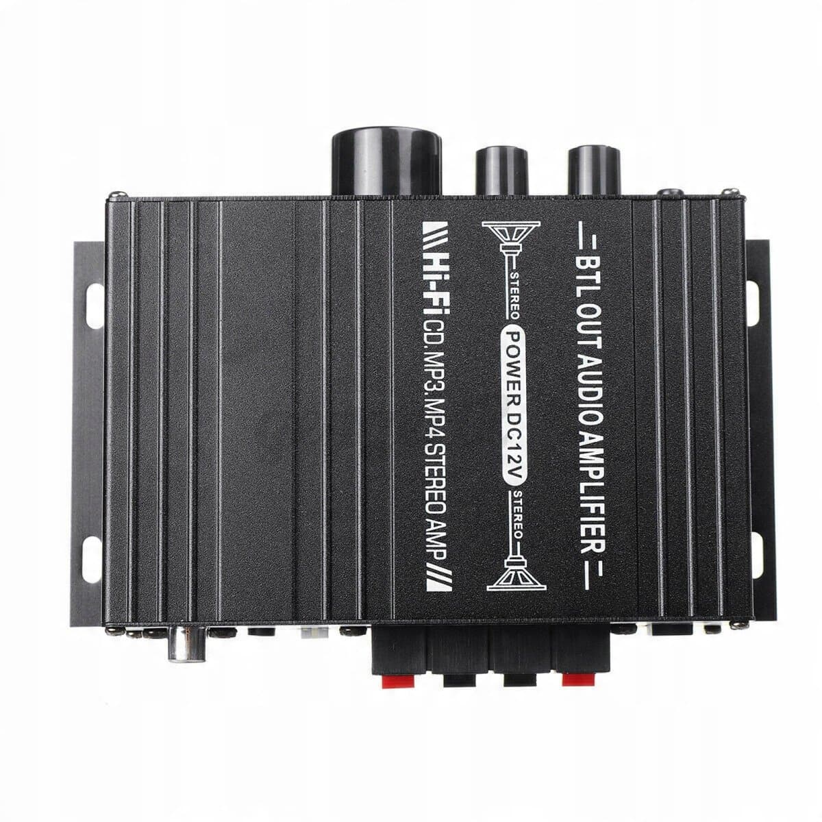 Mini Versterker - HiFi Stereo - Bluetooth - 60W - 2 Kanalen - FM Radio - met Bass- en Treble-regelaar - USB/SD - Afstandsbediening - voor Thuis en Auto - Compact thumbnail 7