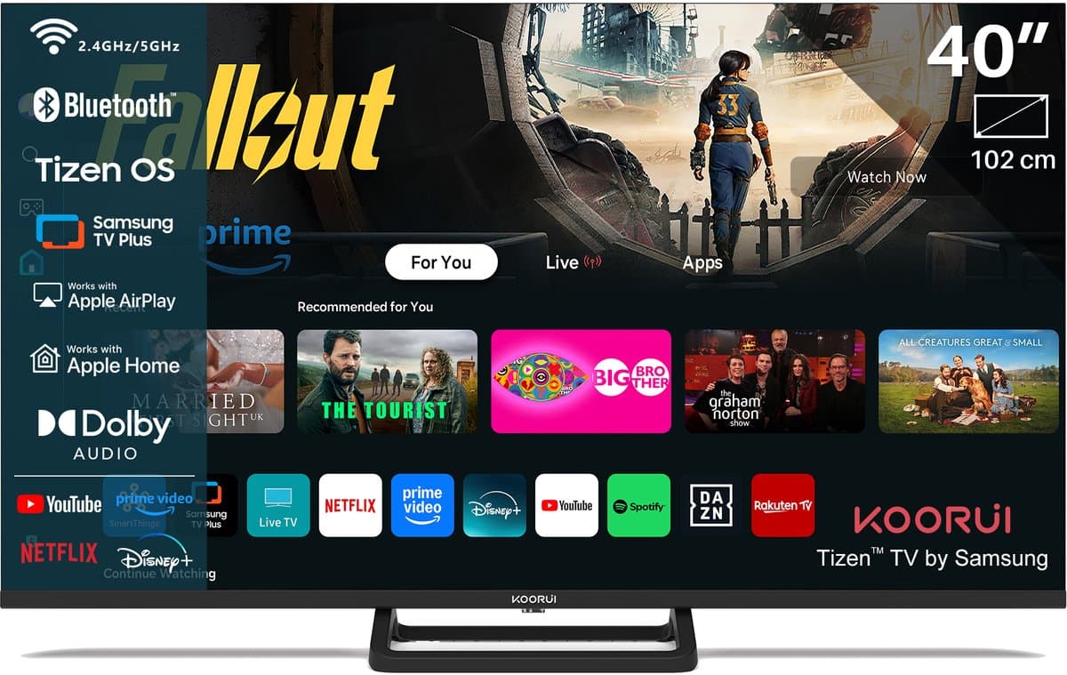 Samsung Koorui 40" Full HD Smart TV - Tizen & Direct LED