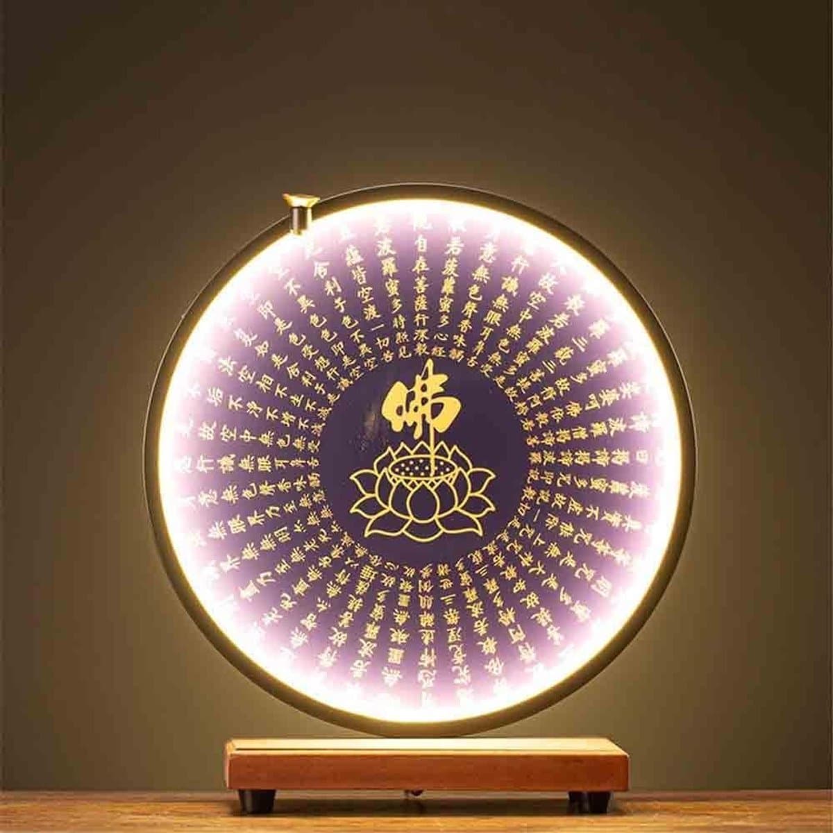 Keramisch Boeddhabeeld Ornament - Boeddha Decoratie - Huisdecoratie - Met Lichtring - 125x148x76 cm - Bruin thumbnail 3