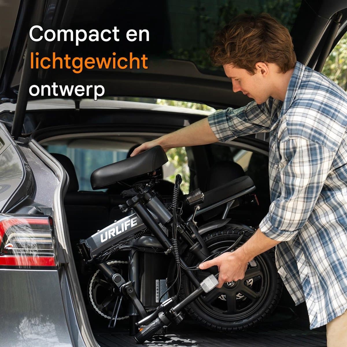HillMiles Mile1 Elektrische Fiets - Motor 250W - Actieradius 60km - 14 Inch -25km/ - 36V/10.4Ah -vouwbaar E-bike -stads E-bikes & E-Nederland - Zwart thumbnail 6