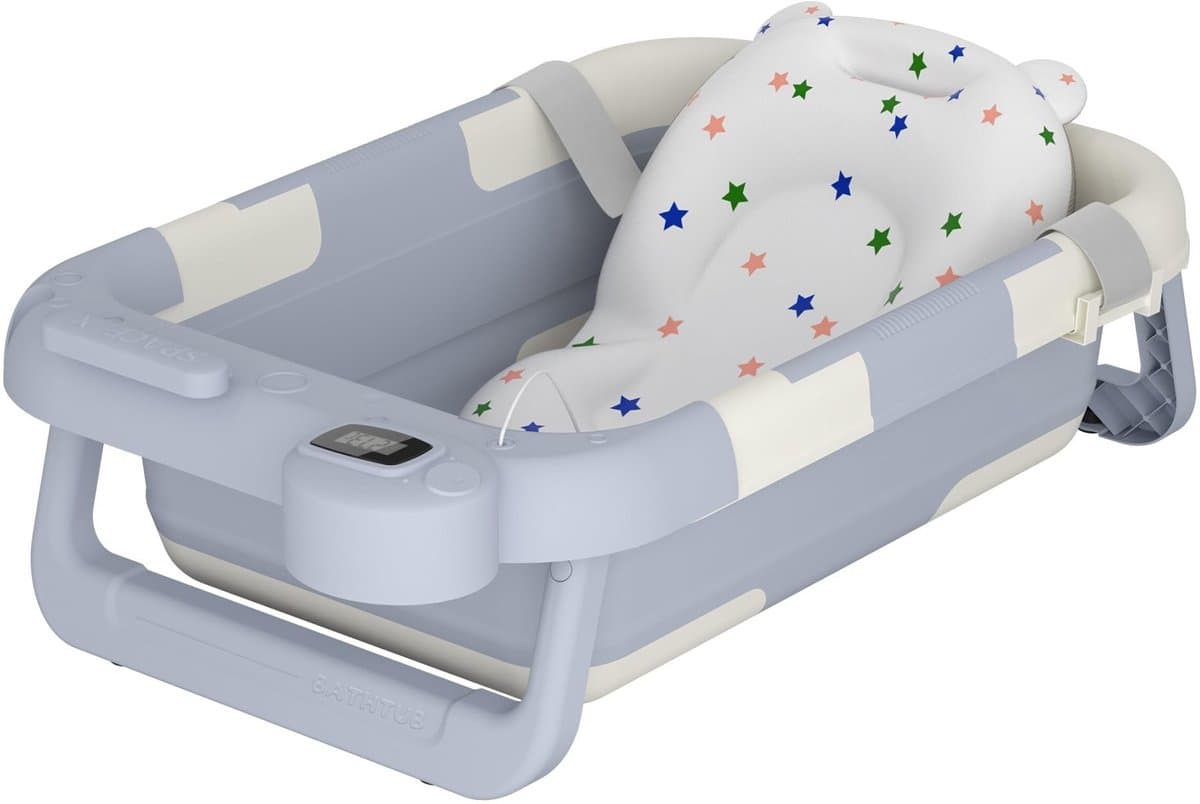 Dailygoods- Babybadkuip Opvouwbaar - Antislip Badkussen - Draagbaar - BPA-vrij - Veilig Gebruik - Ergonomisch Ontwerp - Babybadje