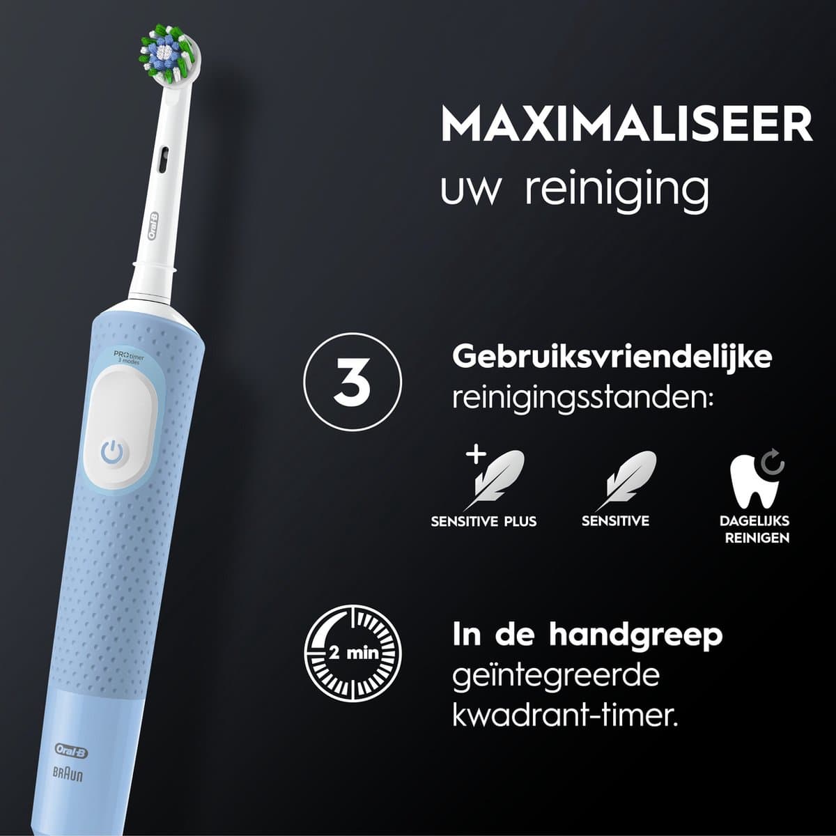 Oral-B Vitality Pro - Blauw - Elektrische Tandenborstel thumbnail 6