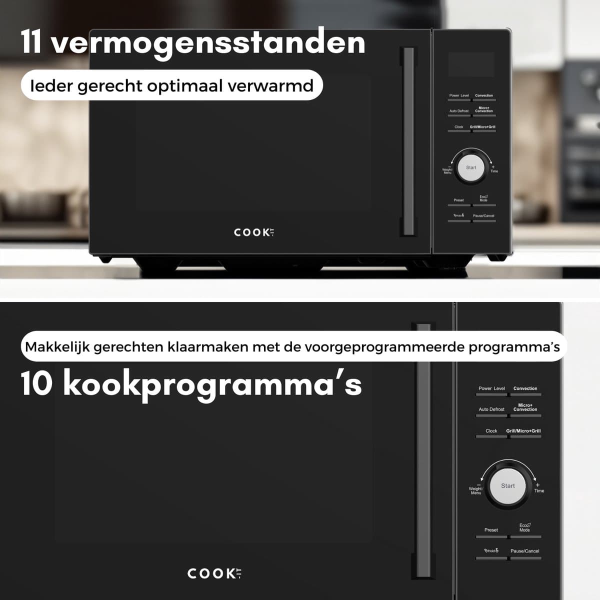 COOK-IT Combi Magnetron Vrijstaand 25L - Heteluchtoven en Grill - 25L thumbnail 5