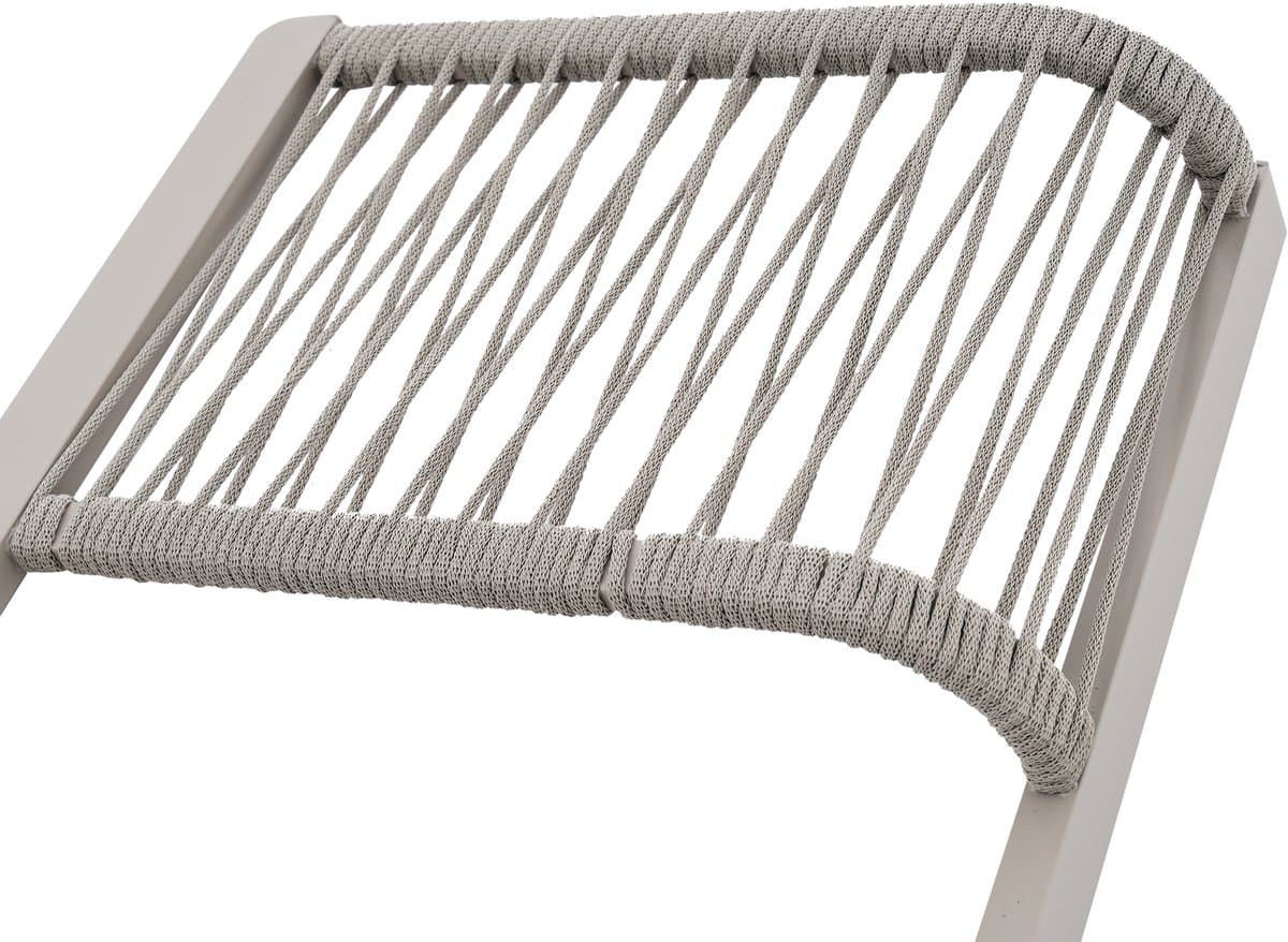 Gutent Hoek Loungesets - 6 Personen - Verzinkt Staal - Glazen Tafelblad - Teslin Touw - Incl Eettafel Bank Stoelen - Khaki thumbnail 6