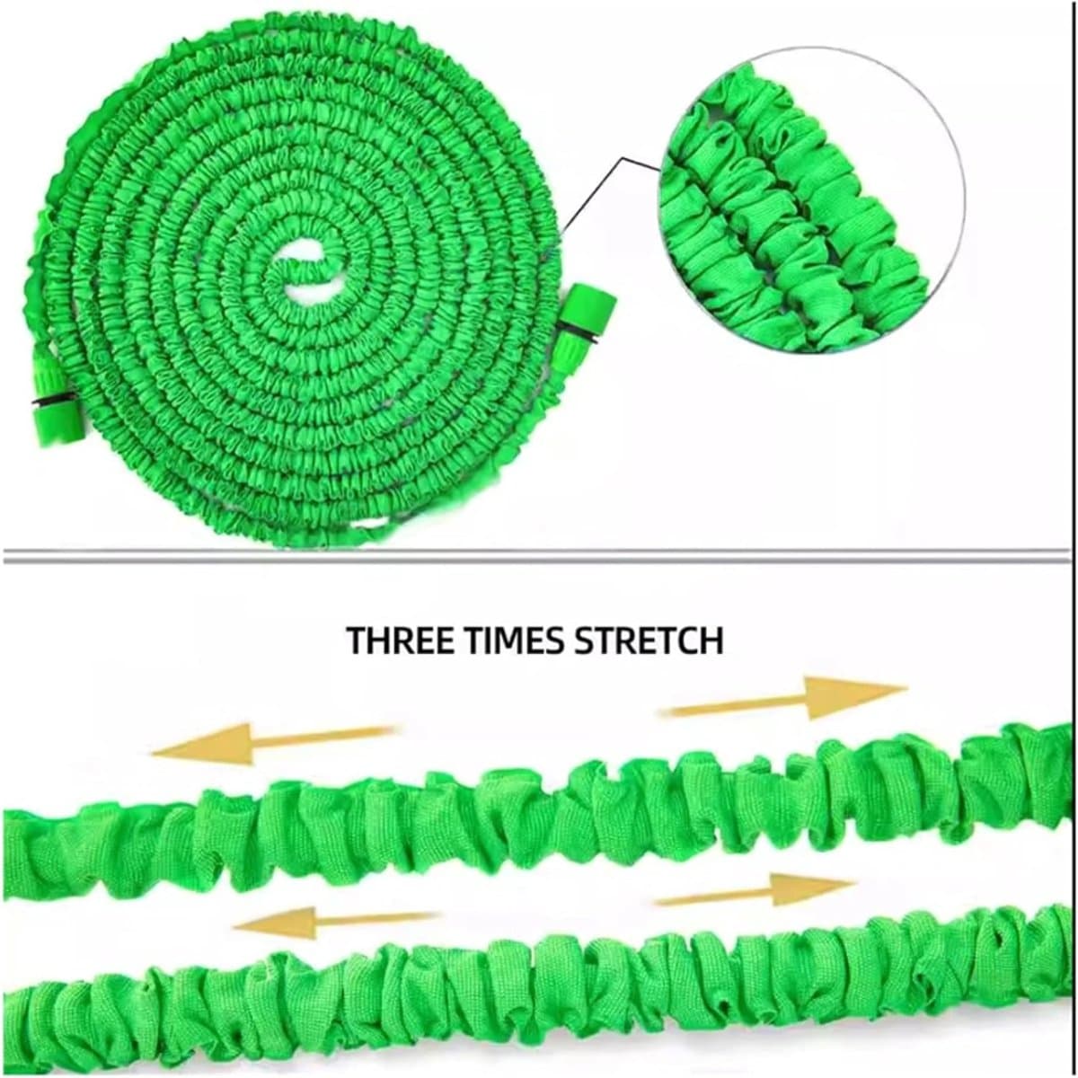 Flexibele Tuinslang – 30 Meter – Uitrekbaar – 7 Sproei Functies - Magische Tuinslag – Elastisch - Lichtgewicht – Uitzetbaar - Tuin Bewatering - Groen – Water Hose thumbnail 3