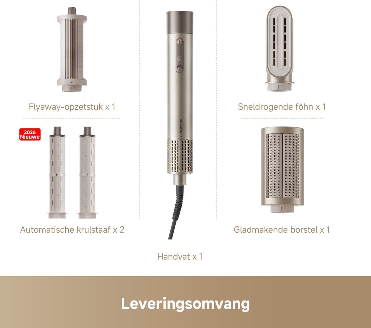 Dreame Airstyle Shine - 5-in-1 Föhn- en Stylingsysteem - 1200W - Professionele Haardroger met Automatische Krulstaven - 2026 version thumbnail 7