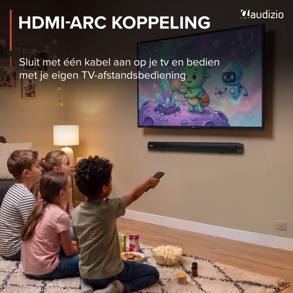 Soundbar - Audizio SB90 - HDMI-ARC - Bluetooth - 90 Watt - Optisch - Soundbar voor TV - 90 cm breed thumbnail 3