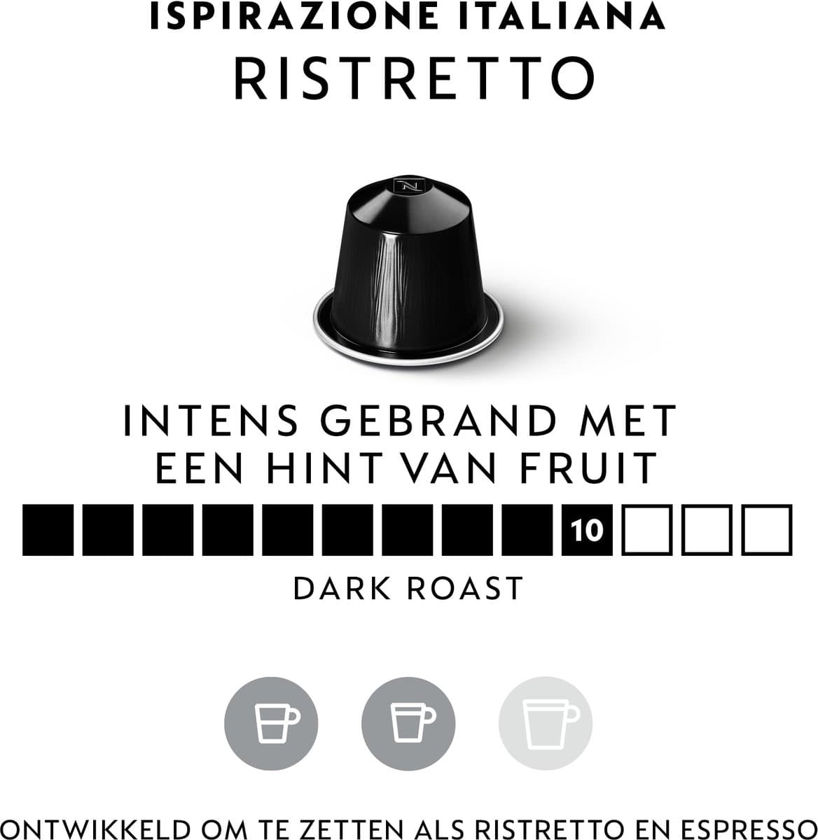 Nespresso - Original - Ristretto - Koffiecups - 100 capsules thumbnail 2