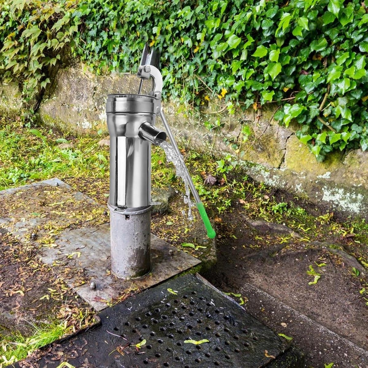 Handpomp - Waterpomp Tuin - Grondwater Oppompen - Vintage Ontwerp - 1500 g - Meerkleurig thumbnail 3