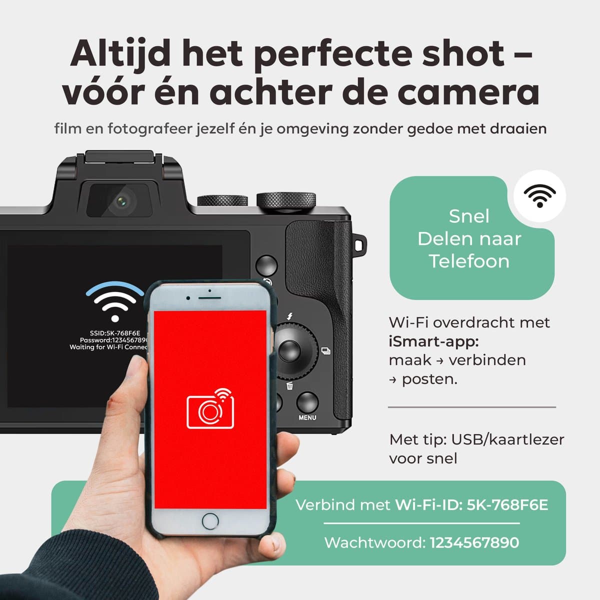 Kiekz Fotocamera 88MP - Digitale Camera 8K - 16X Digitale Zoom - Fototoestel - Compact Camera - Ideaal voor Kinderen en Beginners - Inclusief 64GB SD Kaart thumbnail 8