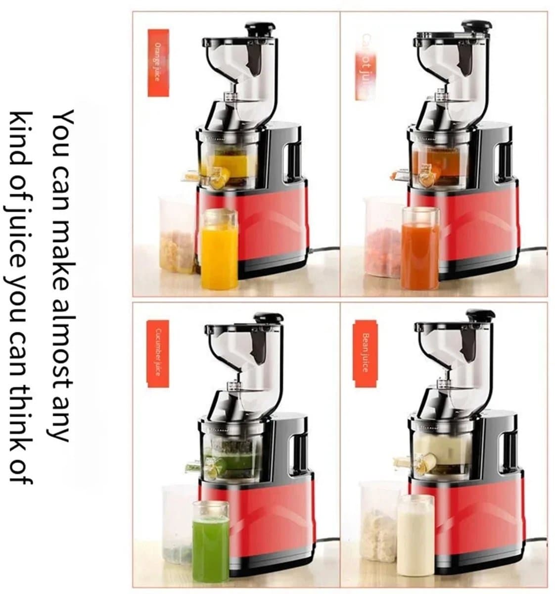Weelora Slow Juicer - Juicer - Slowjuicer - Sapcentrifuge - Sapcentrifuges Groenten En Fruit - 300W - Pulpscheiding - Hoge Sapopbrengst - Gemakkelijk Schoon Te Maken - Kleur Wit thumbnail 3