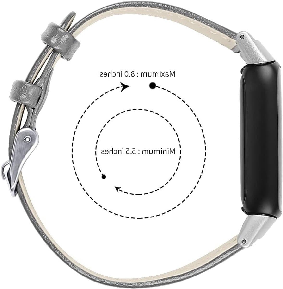 Elegante Leren Sportarmband voor Fitbit - Ademend en Zacht, Metalen Gesp, Vervangband voor Fitness en Wellness Tracker thumbnail 2