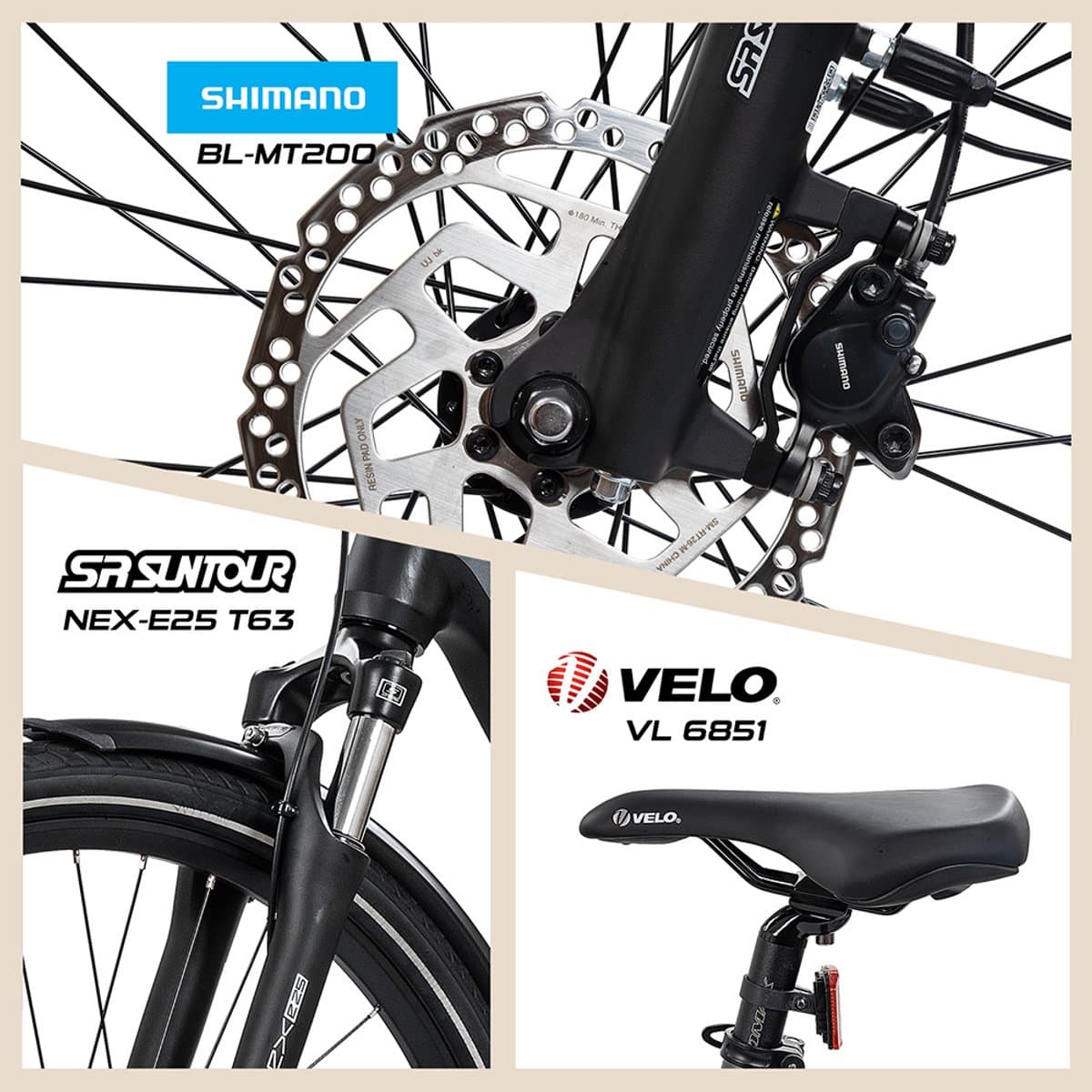 REX Commuter+ elektrische fiets - fiets elektrische voor dames, Middenmotor 250W, 28 Inch Stadtfiets, 468 Wh accu, SHIMANO 7 Versnellingen, maximaal 100 km, grijs thumbnail 8