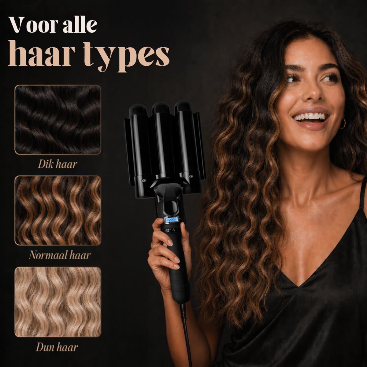 Vaive Wafeltang 32 mm - Beach Waves - Golvenkrultang - Krultang - Waver - Keramische Coating thumbnail 6