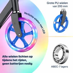 Productfoto van Opvouwbare Step 20cm - Verstelbaar stuur + LED-wielen