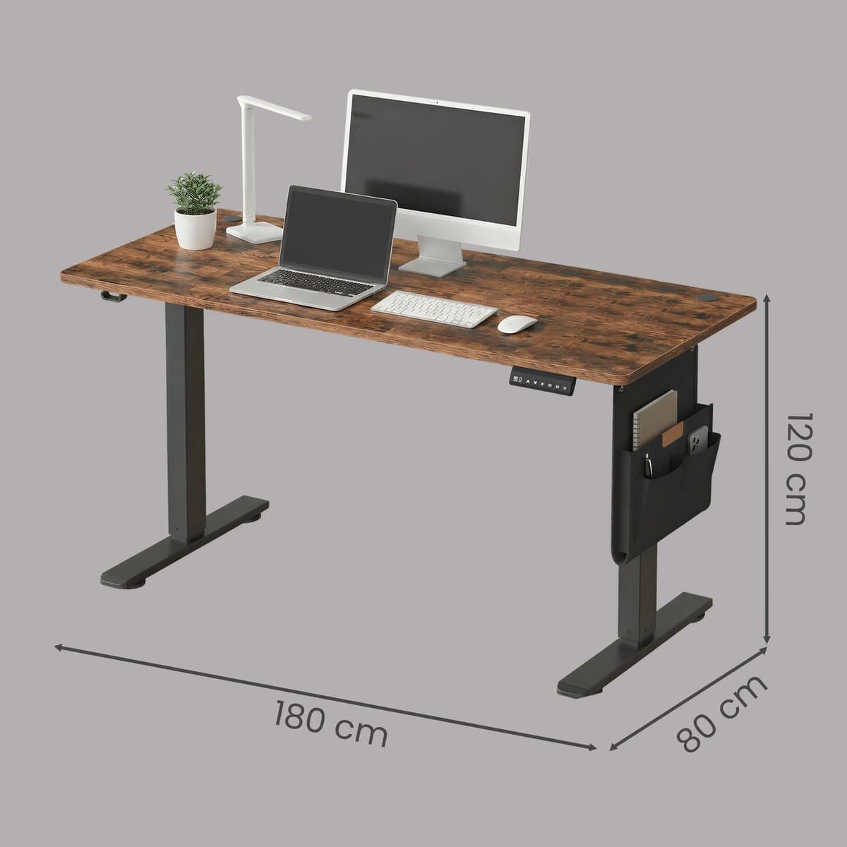 SONGMICS - Zit Sta Bureau - Elektrisch - Geheugenfunctie voor 4 Hoogtes - Voor Kantoor thumbnail 2
