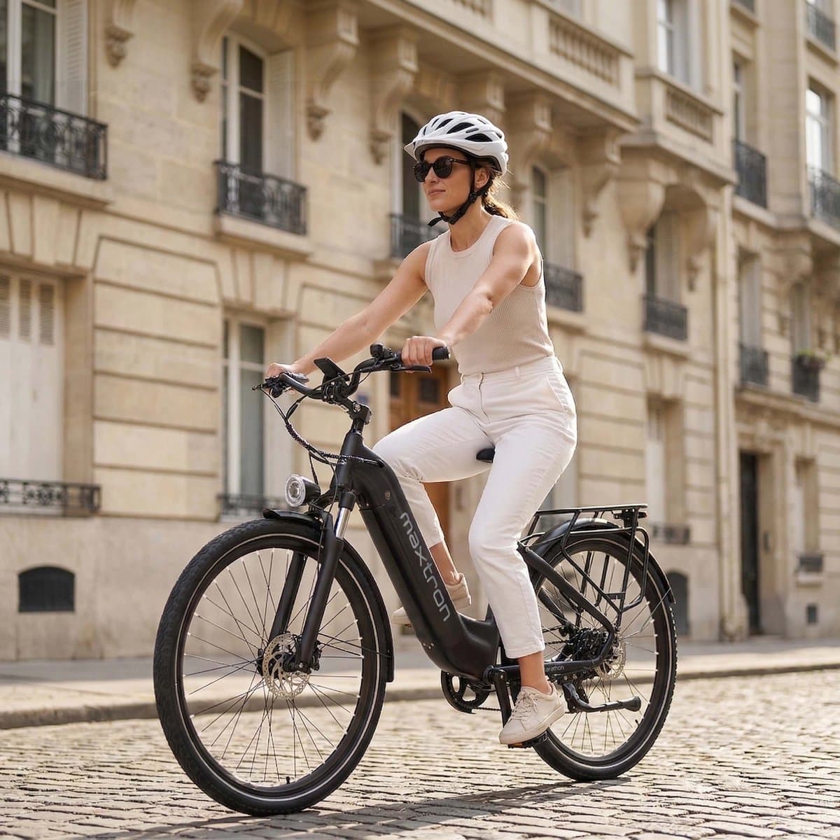 Elektrische Fiets – 790Wh Accu (21Ah) – Actieradius tot 160 km – 700C×50C Banden – Shimano 7 Versnellingen – Aluminium Frame – Verende Voorvork met Lock-out – Hydraulische Schijfremmen – Stadsfiets – Max. Belastbaar 120 kg – zwart thumbnail 4